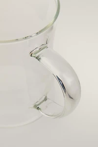 EMBOSSED BOROSILICATE GLASS MUG