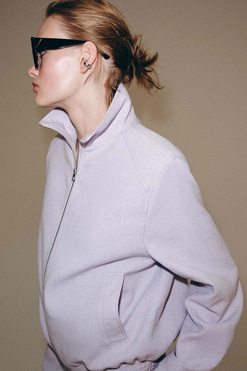 BLOUSON BOMBER AVEC LIN ZW COLLECTION