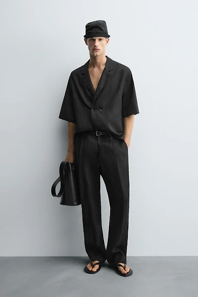 100% LINEN KIMONO SHIRT