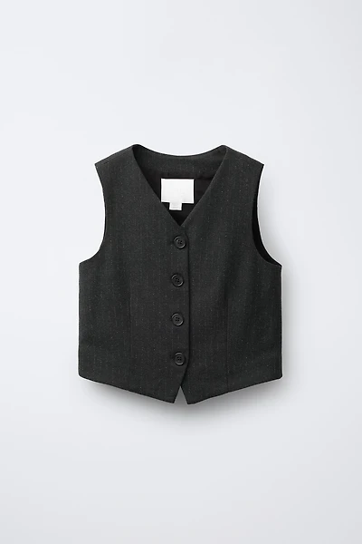 SPARKLY PINSTRIPE VEST