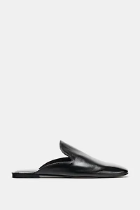 LEATHER MULE LOAFERS