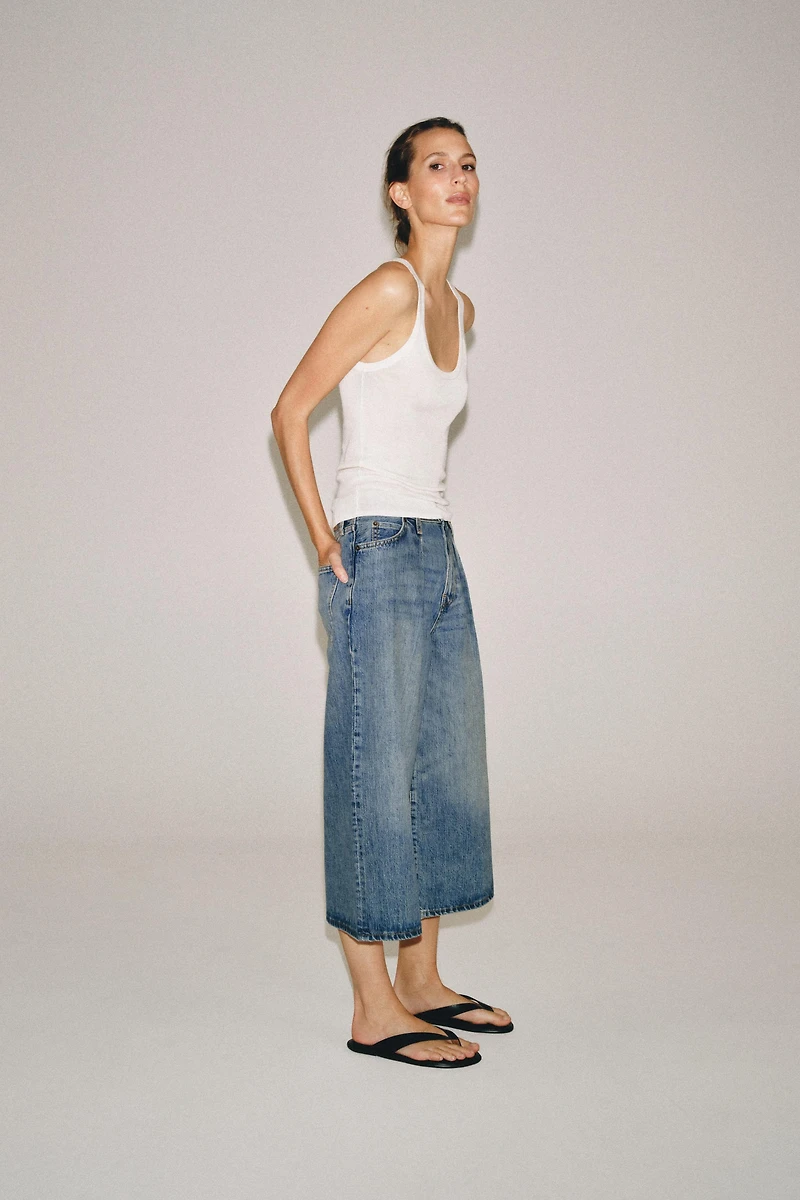 BERMUDA EN JEAN TAILLE MOYENNE ZW COLLECTION