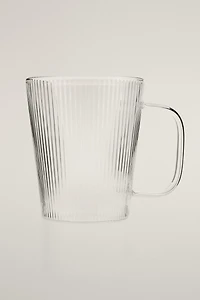 BOROSILICATE GLASS MUG WITH LINES