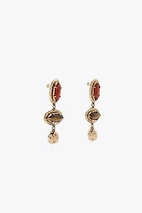 TEXTURED STONE EARRINGS