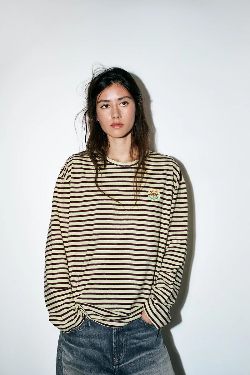 STRIPED EMBROIDERED PIPPI LÅNGSTRUMP™ T-SHIRT