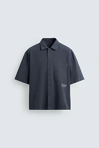 EMBROIDERED TEXTURED OVERSHIRT
