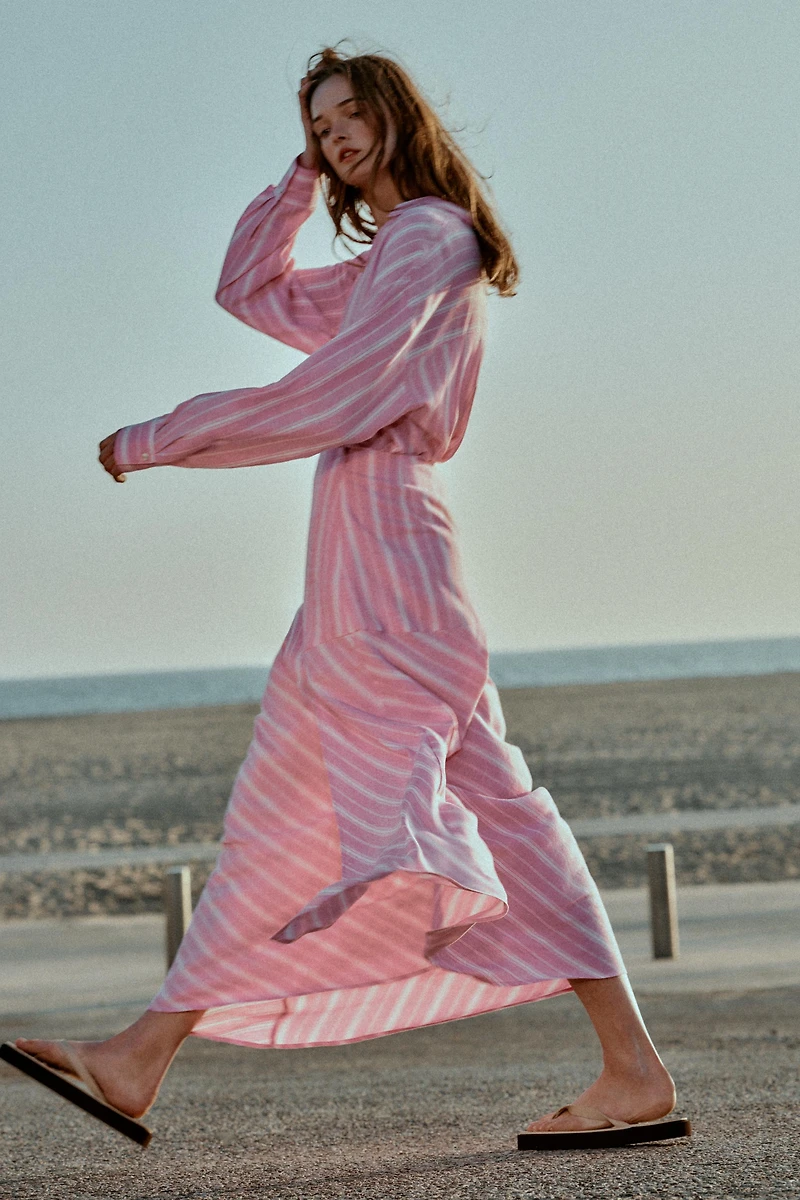 OVERSIZED STRIPED LINEN SHIRT