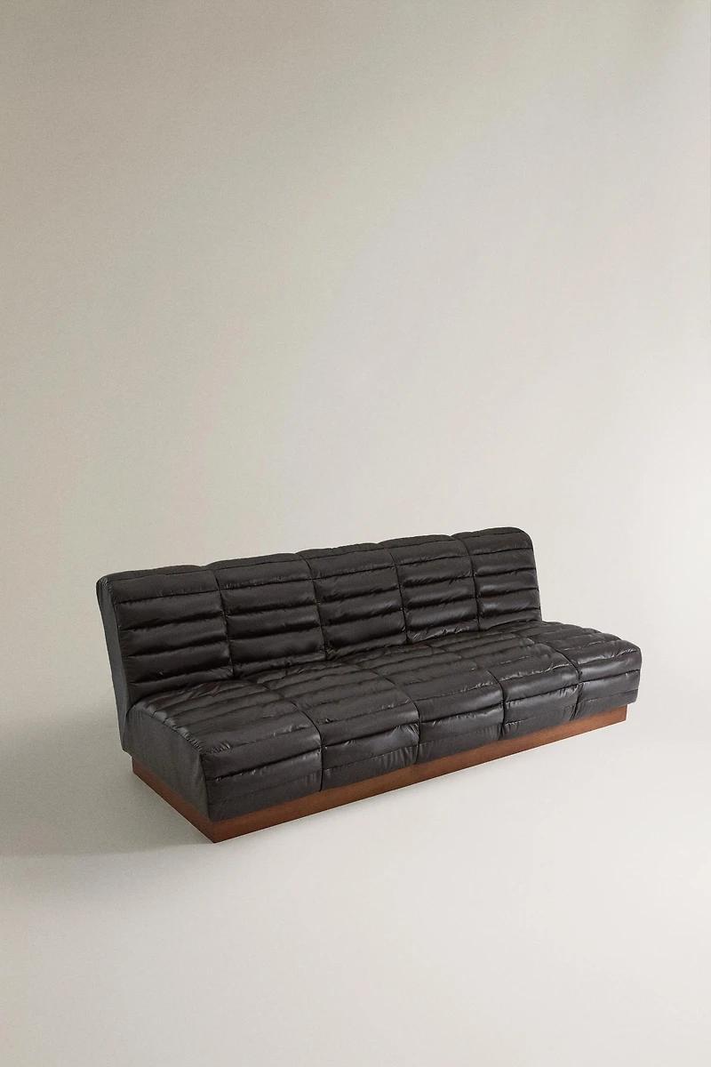 QUILTED LEATHER COUCH