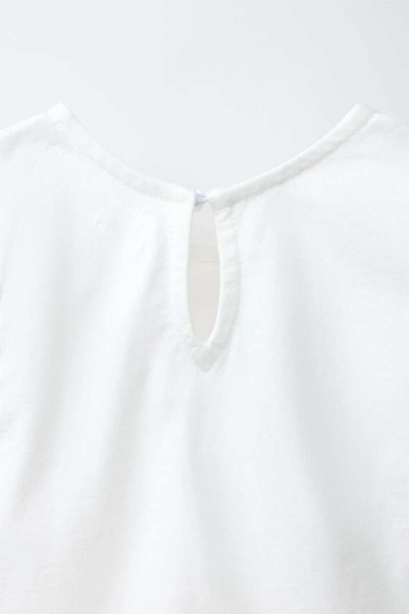SWISS EMBROIDERY CONTRAST T-SHIRT