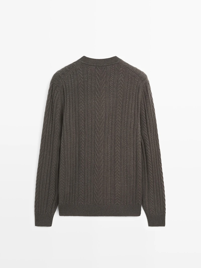 Knit sweater with textured detail