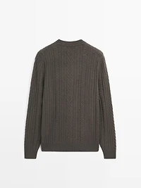 Knit sweater with textured detail