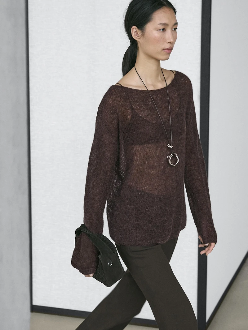 Pull maille laine et alpaga