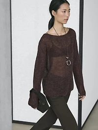 Pull maille laine et alpaga