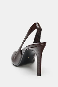 CHAUSSURES À TALONS IMPRIMÉ ANIMALIER EN RELIEF