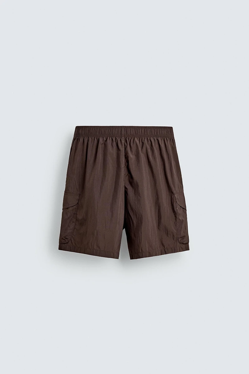 LONG CARGO SWIM TRUNKS