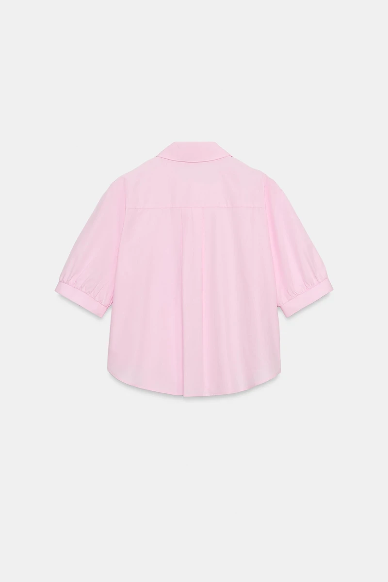 SHORT SLEEVE SHIRT WITH PEARLS