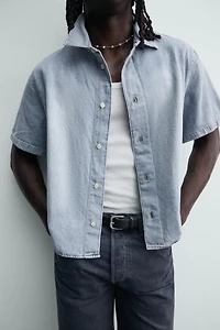 LIGHTWEIGHT BOXY FIT DENIM SHIRT