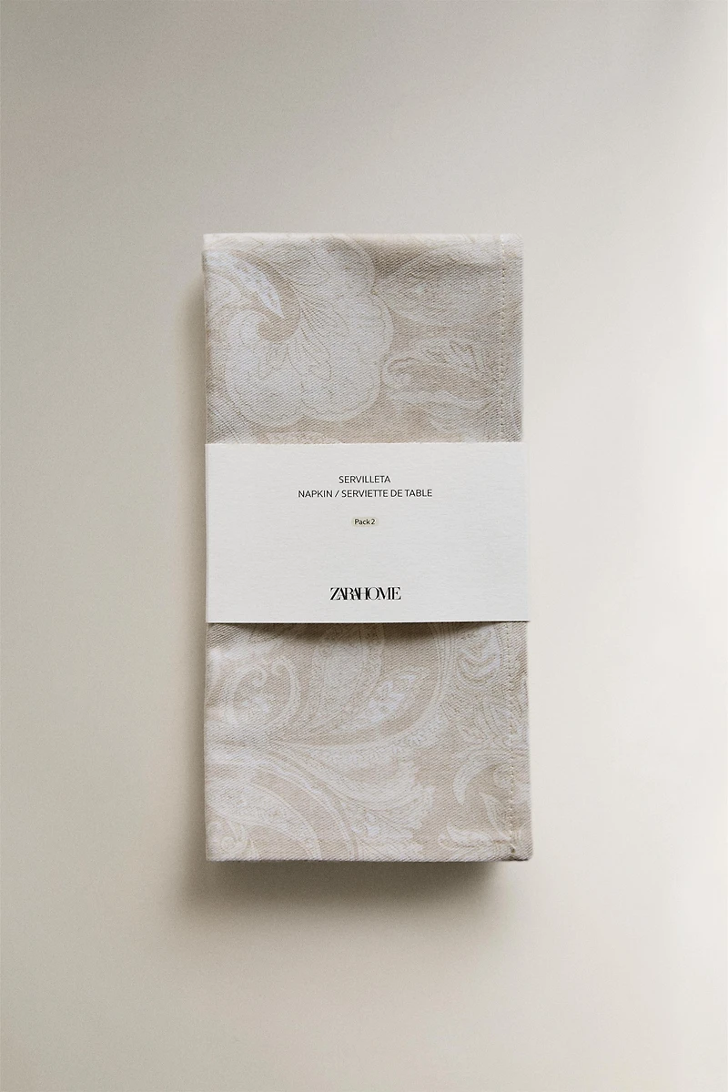 PACK OF PAISLEY PRINT NAPKINS (PACK OF 2)