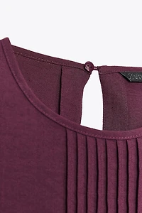 LACE TRIM PEPLUM BLOUSE