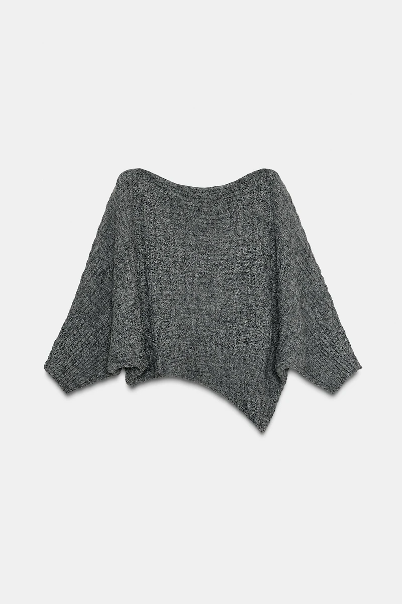 ASYMMETRIC TEXTURED KNIT JUMPER