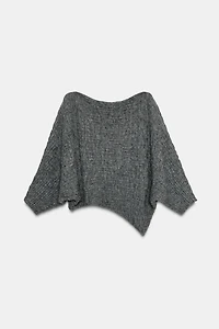 ASYMMETRIC TEXTURED KNIT JUMPER