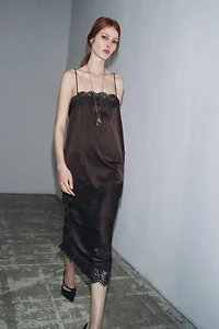 SATIN EFFECT LACE TOP ZW COLLECTION