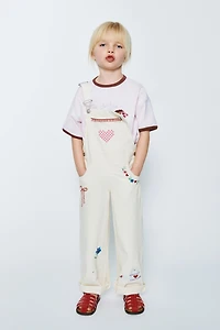 SISSEL EDELBO X ZARA KIDS EMBROIDERED TWILL OVERALLS