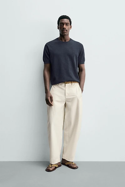 KNITTED REGULAR FIT T-SHIRT