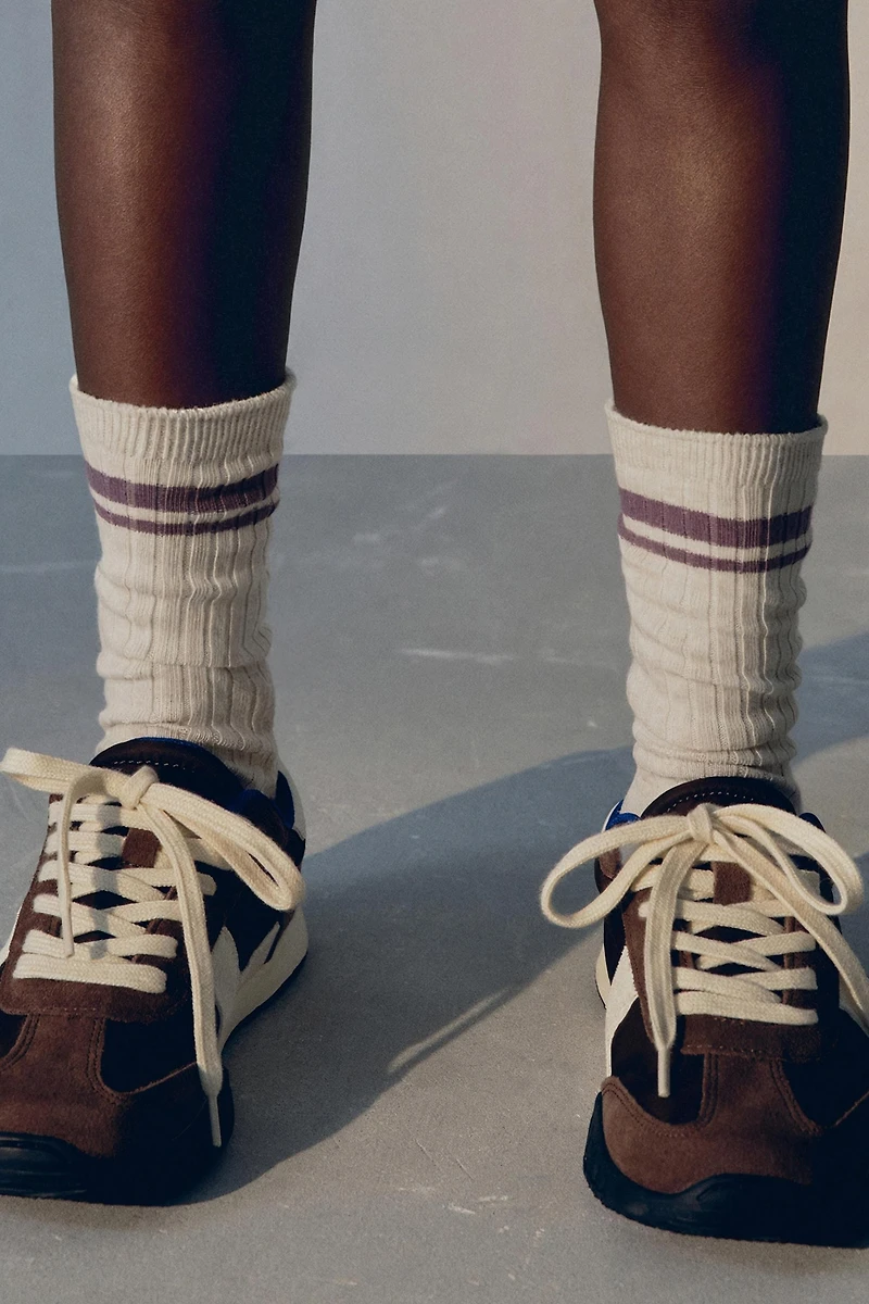 LOT DE TROIS PAIRES CHAUSSETTES LONGUES À RAYURES