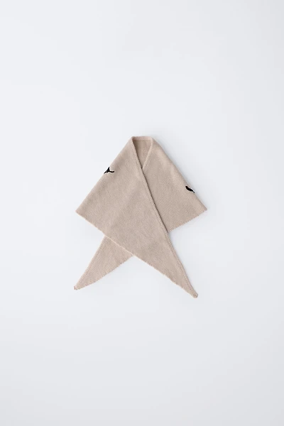 EMBROIDERED KNIT BANDANA