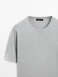 Cotton blend knit T-shirt