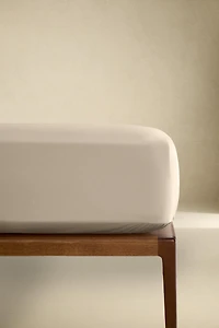 PERCALE COTTON FITTED SHEET | 15.7" THICK ( THREAD COUNT