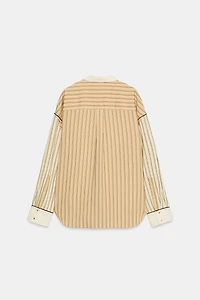 ZW COLLECTION CONTRAST STRIPE SHIRT