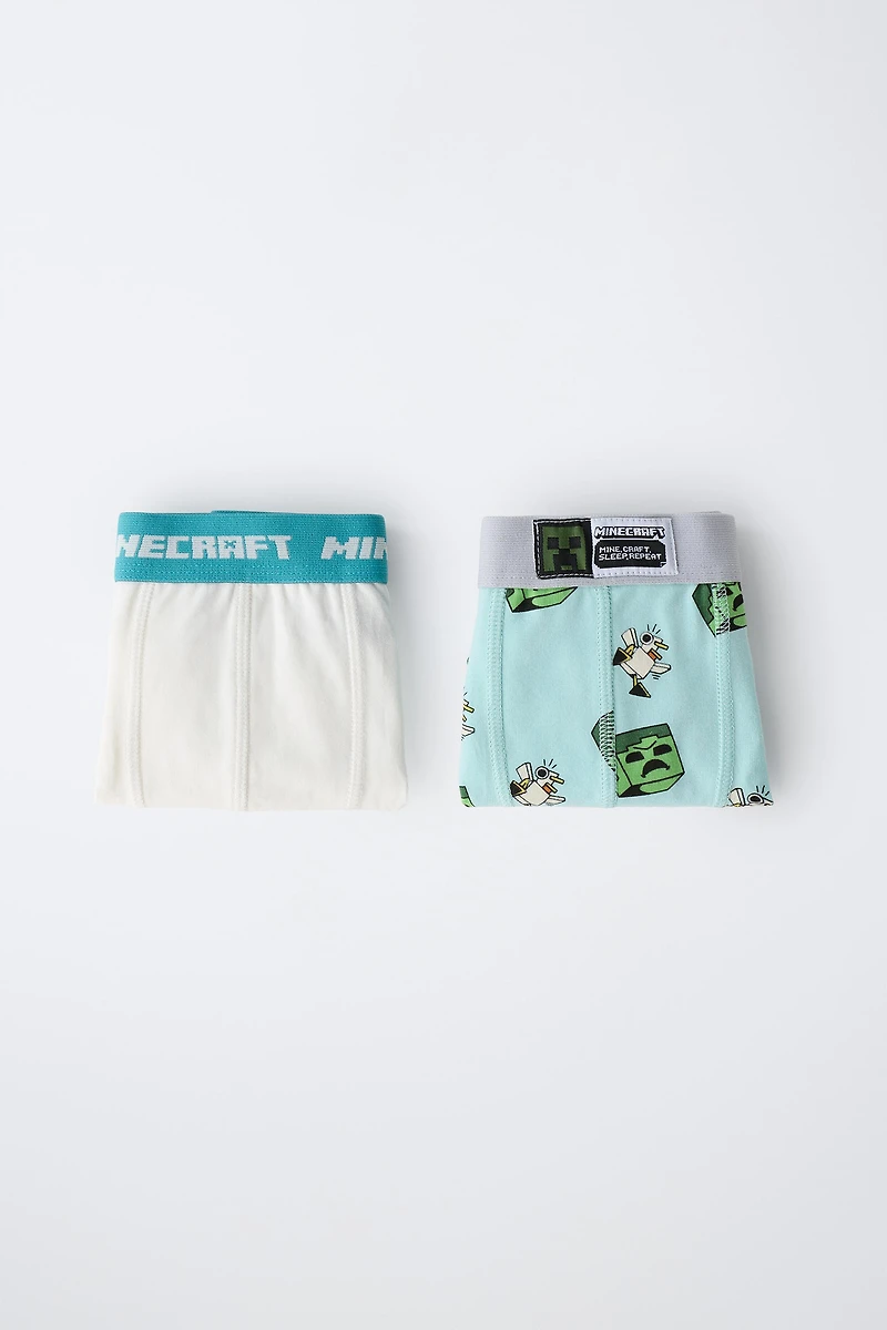 6-14 YEARS/ TWO-PACK OF MINECRAFT © MOJANG AB BOXERS