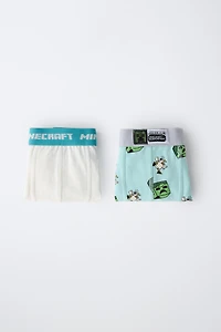 6-14 YEARS/ TWO-PACK OF MINECRAFT © MOJANG AB BOXERS