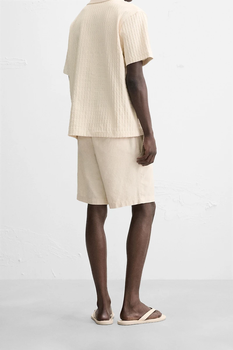 COTTON LINEN SHORTS
