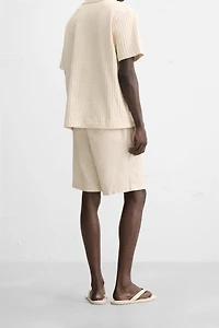 COTTON LINEN SHORTS
