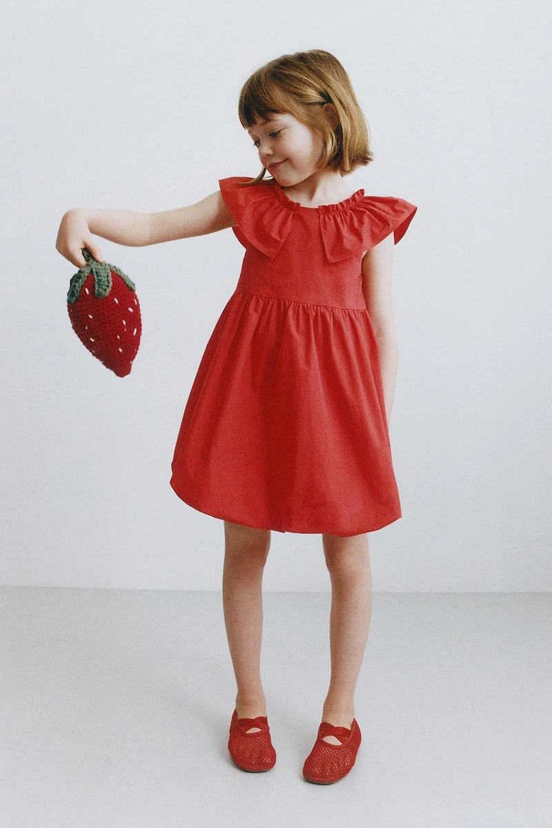 POPLIN BALLOON DRESS