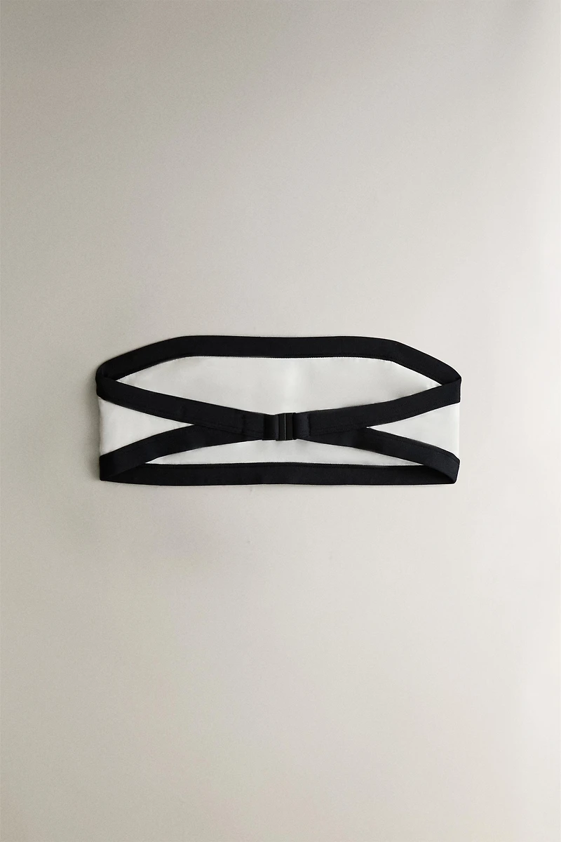 HAUT DE BIKINI BANDE CONTRASTÉE
