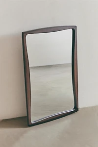 WAVY WOODEN WALL MIRROR