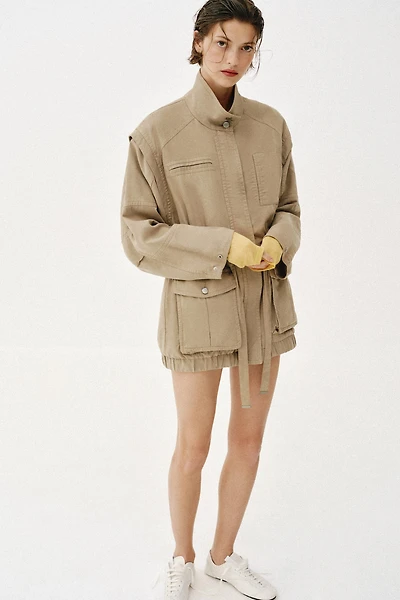 LONG HIGH COLLAR JACKET