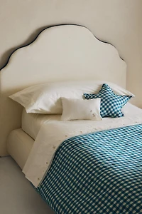 KIDS' CHECKED CHIFFON DUVET COVER