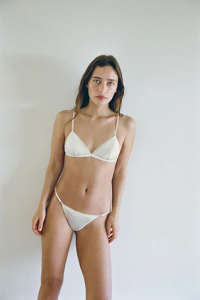 SILK BLEND LACE THONG