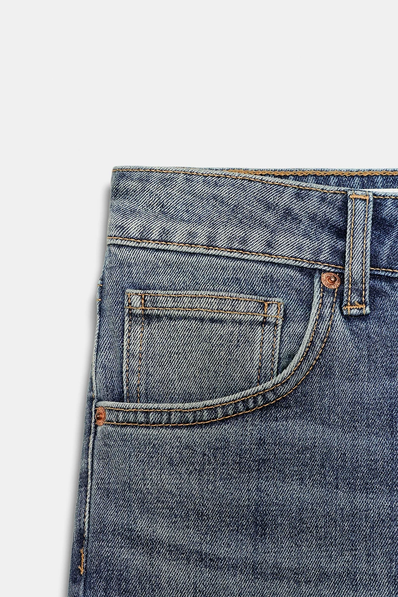 TRF MID-RISE DENIM CAPRI JEANS