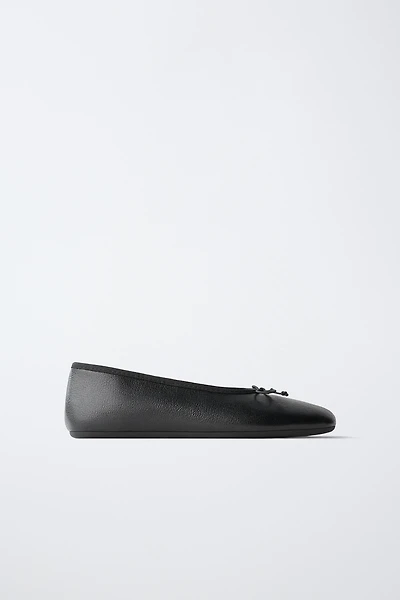 LEATHER BALLET FLATS