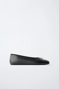 LEATHER BALLET FLATS