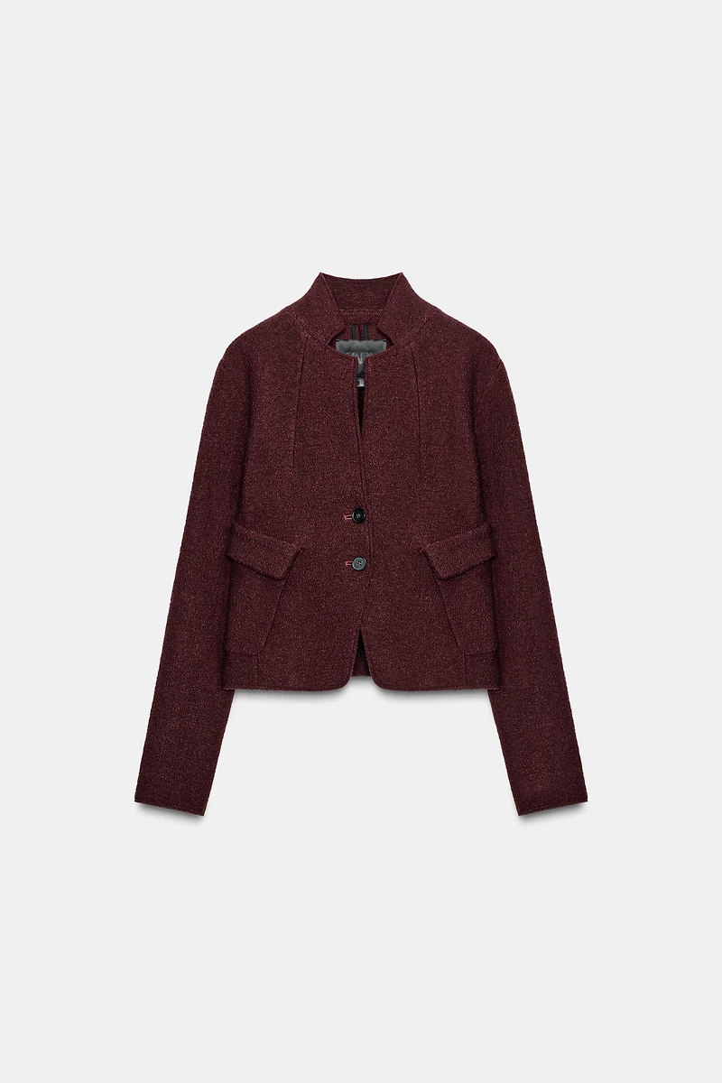 VESTE BOUCLÉE CINTREE LAINE ZW COLLECTION