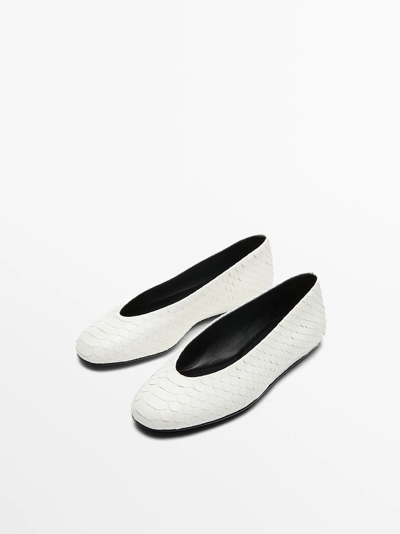 Ballerine détail cuir