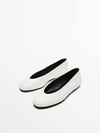 Ballerine détail cuir