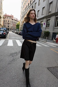 FLARED LONG SHORTS